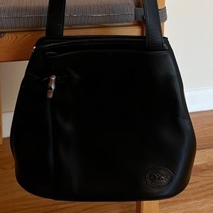 Vintage Longchamp Roseau crossbody, black